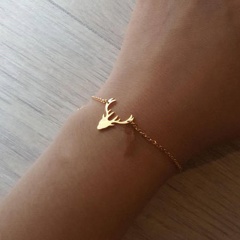 Gold Silver Elk Chain Bracelet for Women Christmas Jewelry Wholesale Gold