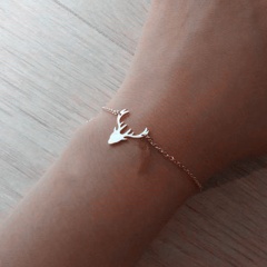 Gold Silver Elk Chain Bracelet for Women Christmas Jewelry Wholesale Silver