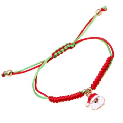 Green Red Rope Christmas Man Adjustable Bracelets Wholesale Snata Claus