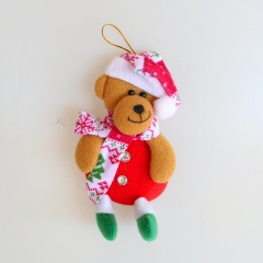 Santa Claus Plush Doll Pendant Christmas Ornament Bear