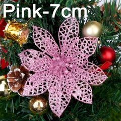 Christmas Flower Onion Powder Hollow Garland Christmas Tree Ornament Pink