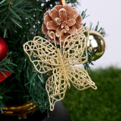Simulation Multilayer Butterfly Christmas Tree Decoration Gold