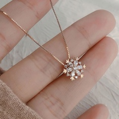 Silver Fashion Gemstone Star Chain Necklace Wholesale Snow