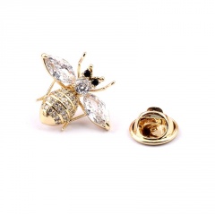 Fashion Gold Rhinestone Shinning Small Bee Pins Brooch A