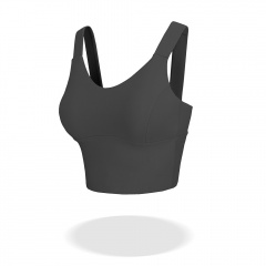 U-shaped Waist Sports Fitness Yoga Bra Black M
