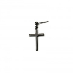 1 Piece Simple Cross Earrings Wholesale Black