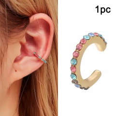 1 Piece Simple Diamond Ear Bone Clip Earrings multicolor