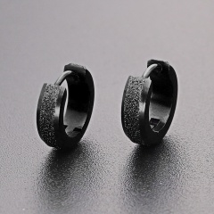Stainless Steel Hoop Earring Jewelry black