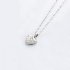 Heart Stainless Steel Pendant Chain Necklace Jewelry Wholesale #1