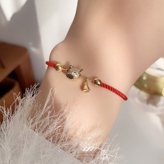 Bells ox year transit red cord adjustable bracelet #1