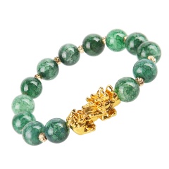 10mm cracked imitation agate jade brave men and women transfer bracelet opp Peacock Jade