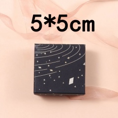 Star hot silver color jewelry cardboard gift box 5*5cm