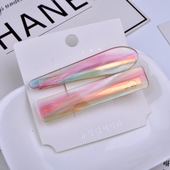 Gradient resin bangs clip edge hairpin (size1.5*2.5cm) color