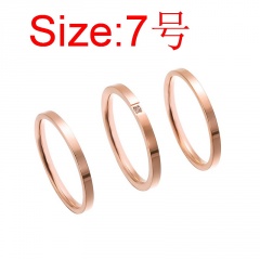 3pcs/set Two glossy rings and a ring set with rhinestones Set #7