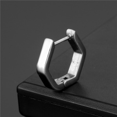Geometric Shaped Titanium Steel Earrings (size 0.3*1.2cm) Pentagon A