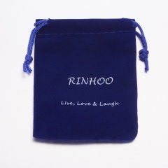 Rihoo blue flannel jewelry bag 8*10cm