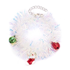Christmas sock pendant bell garland bracelet (chain length: 17+5cm/material: plastic+alloy) White christmas tree 3