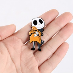 Halloween Skull Pin Brooch (Material: Alloy/Size 4*1.7cm) Skull