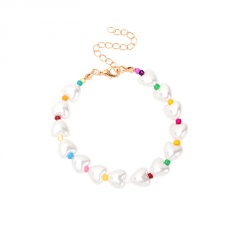 Love Pearl Rice Bead Bracelet (Material: Alloy/Size: 19.5+7cm) Bracelet