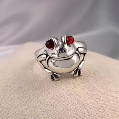 Big-bellied frog golden toad open ring (material: alloy / size: adjustable opening) Big-Bellied Frog