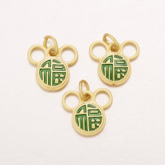 Wholesale 10PCS/Lot Small Hole Chinese Style Beads (Hole Size 0.8mm) Green