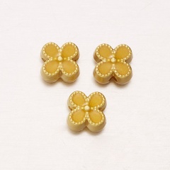 Wholesale 10PCS/Lot Small Hole Chinese Style Beads (Hole Size 0.8mm) Yellow