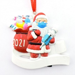 Resin Santa Claus Injection 2021 Christmas Tree Pendant (Size: 8*8cm/Material: Resin) Injection