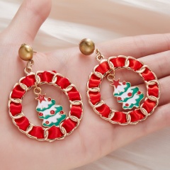 Christmas Snowman Earrings (Size: 4.5*6.5cm/Material: Alloy) Christmas Tree