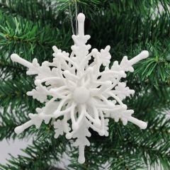 Christmas tree three-dimensional snowflake glitter pendant (material: PVC/size: about 12cm in diameter) Snowflake