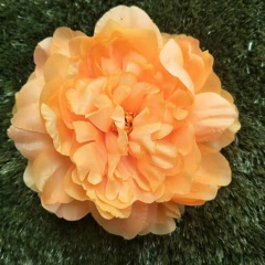 Artificial Peony Wedding Home Flower Arrangement (Material: Silk Cloth/Size: Diameter 14.5cm) Orange