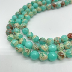 6/8/10mm Natural Emperor Stone Loose Beads DIY Necklace Bracelet Jewelry Accessories 01(6mm)