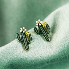 Butterfly Pearl/Butterfly Elf/Cactus/Bird Earrings Stud Earrings Cactus