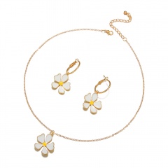Daisy Necklace Earring 45+5CM Gold