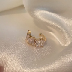 Inlay CZ Gold Earbone Clip Earrings 1PC