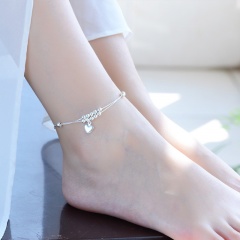 Copper Chain Silver Anklet 23+5cm Silver