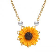 Sunflower Necklace 45+5CM Gold