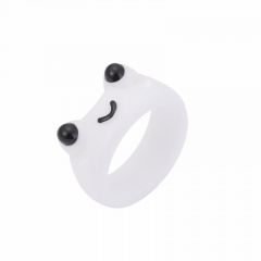 #8 Lovely Resin Frog Rings White