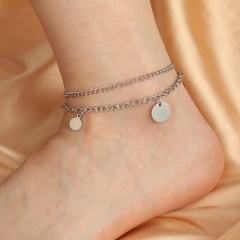 Fashion Chain Anklet Silver