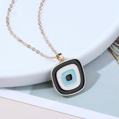 Evil Eye Gold Chain Necklace 40+5cm Black