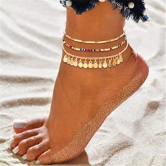 Colorful Beads Gold Anklets 3PCS/Set