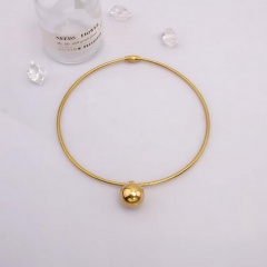 Chain With Ball Necklace Inradium 13CM Gold