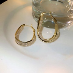 Fashion Copper Earring 2.3*3.2cm Gold