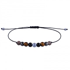 Gemstone beads Hand woven Yoga Adjustable Bracelet Colorful