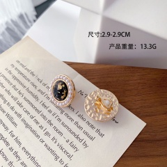 Fashion Pearl Earring 2.9cm Gold