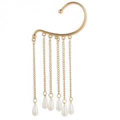 1PC Pearl Tassels Earring 11cm Gold